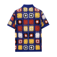 European American Style Thin Crochet Knit Herren Polos hirt Mode Casual Hollow Out Single Breasted Herren Strickjacke
