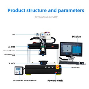 تاوزي آلة توزيع الغراء الأوتوماتيكية بالكامل عالية السرعة للخوخ، مزودة بمحرك ورؤية CCD وصمام كهرضغطي، معدات صناعية - Product Image 5