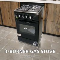 Nouvelle cuisinière électrique à gaz avec 4 brûleurs et four à convection pour la cuisine, fonction grill pour usage domestique