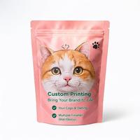 Sachets personnalisés imprimés pour friandises pour chats, refermables avec fermeture éclair, sacs d'emballage autoportants pour snacks pour animaux de compagnie, usine OEM/ODM pour la vente en gros