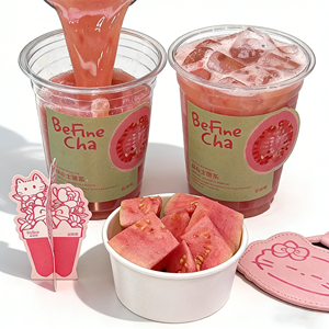 Vasos Desechables Personalizados de PET de Pared Simple de 98 mm, 12/14/16/18/20/24 oz, para Té de Burbujas Boba, Jugos de Frutas, Smoothies y Café para Llevar con Logotipo - Product Image 3