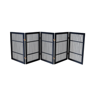 Barrière pour chien robuste et durable, pliable, en bois d'acacia, clôture en bois portable, personnalisable