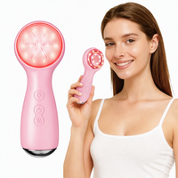 Brosse nettoyante visage chauffante à température constante en silicone, 7 couleurs, pour le rajeunissement de la peau, appareil de nettoyage facial électrique