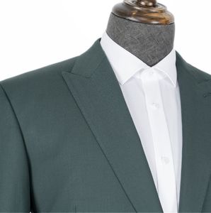 Giacca e <span class=keywords><strong>pantaloni</strong></span> a due pezzi produttore di abbigliamento personalizzato verde Slim Fit personalizzato abito Casual da uomo - Product Image 3