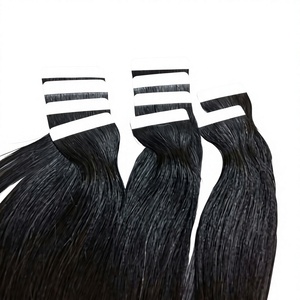 Extensions de cheveux indiennes Remy vierges, blanchies, à pointes pleines et épaisses, avec bandes adhésives - Product Image 3