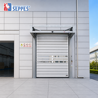 Porte spirale à grande vitesse résistante au vent classe 11, porte enroulable en aluminium pour centre logistique, porte extérieure