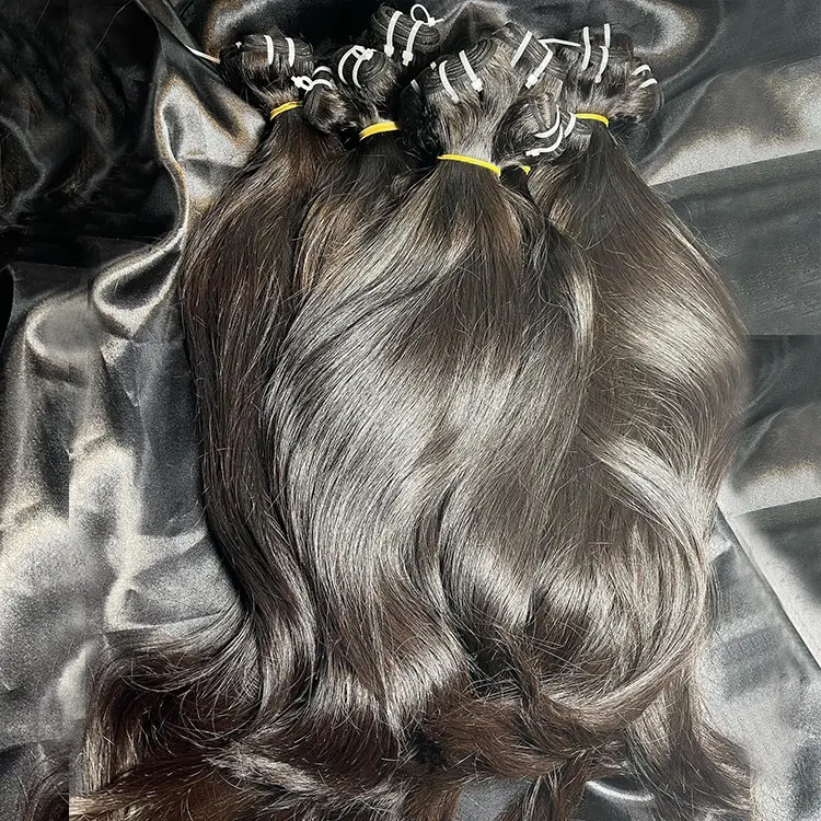 Groothandel Maagdelijke Haarverkoper 12a Grade Onbewerkte Human Hair Extension 100% Cuticula Uitgelijnd Rauwe Vietnamese Haarbundels