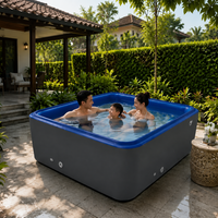 Grande piscine familiale gonflable en PVC épaissi pour jardin, fête aquatique estivale en plein air, installation facile, résistante à l'usure