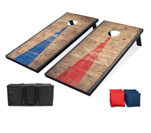 Ensembles de plateau <span class=keywords><strong>Cornhole</strong></span> en bois portable pour fête en gros avec 8 sacs de fèves mallette de voyage et règles du jeu pour les décorations de fête en plein air - Product Image 1