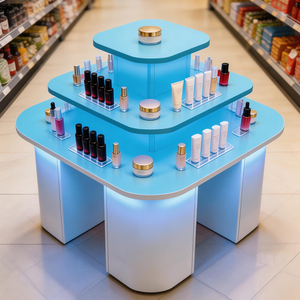 رف عرض خشبي متين لمتاجر الأحذية النسائية بثلاثة أرفف - Product Image 2