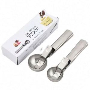 <b>Heavy</b> <b>Duty</b> Food Grade Metal Ice Cream Scooper Stainless Steel Ice Cream Scoop Spoon With Trigger - Product Image 1