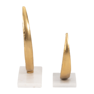 Sculture a Forma di Luna Crescente in Metallo a Forma di Limone per Decorazione Casa, Bagno, Ufficio, Soggiorno, Esposizione su Scaffale, Arte Moderna - Product Image 4