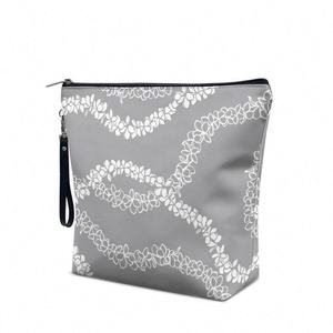 Bolsa de cosméticos para mujer, bolsas de maquillaje de viaje con flores Puakenikeni, neceser portátil, organizador de gran capacidad, bolsa de belleza con cremallera - Product Image 2