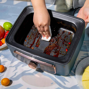 Nueva olla calefactora antiadherente multifuncional para el hogar, olla caliente dividida, olla eléctrica, olla <span class=keywords><strong>de</strong></span> vapor - Product Image 2