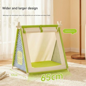 Casa para Gatos y Perros, Tipo Tienda de Campaña para Todas las Estaciones, Tejido Removible y Lavable para Verano y Otoño, Plegable y Portátil - Product Image 3