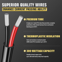 Nouveau kit de câblage tout-terrain étanche en PVC durable 12V 16AWG avec interrupteur marche/arrêt pour camion, VTT, UTV, moto, barres lumineuses LED 180W