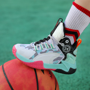 2025 chaussures de <span class=keywords><strong>basket</strong></span>-ball pour garçons confortables et respirantes chaussures de course de <span class=keywords><strong>taille</strong></span> moyenne décontracté haut chaussures de Tennis dessin animé caoutchouc mince - Product Image 3