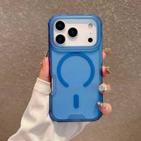 Coque transparente antichoc pour téléphone portable 360 3 En 1 Transparente magnétique pour iPhone 16 17 Pro Max S24 Ultra coque transparente