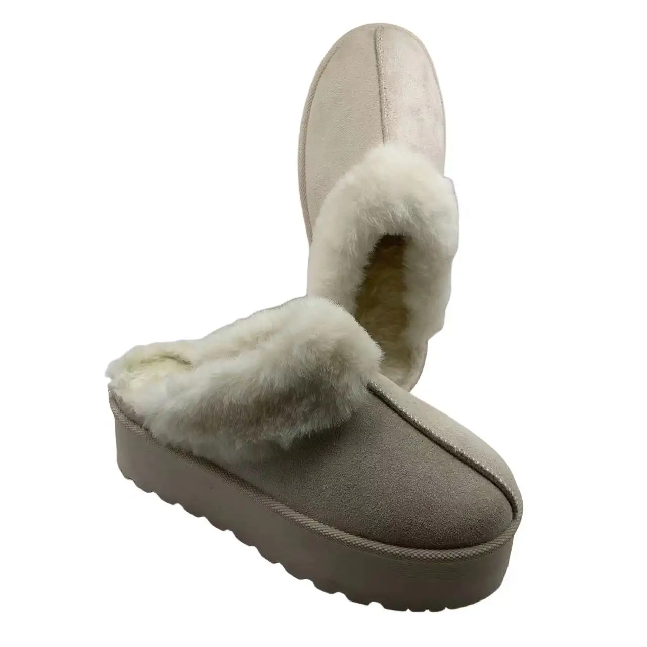 Faux Fur Slide Phụ Nữ Mùa Đông Dép Đi Trong Nhà Giày Cho Nam Giới Mùa Đông Trong Nhà Phụ Nữ S Dép Đi Trong Nhà