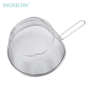 छोटे स्टेनलेस स्टील का जाल कोलैंडर स्टनर टोकरी ठीक जाल डिशवॉशर सुरक्षित खाद्य ग्रेड मल्टीफंक्शन - Product Image 4