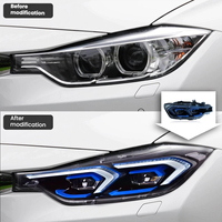 Adapté aux BMW Série 3 F30 F35 13-18, mise à niveau vers le nouveau style 23, ensemble de phares LED, phares LED, accessoires automobiles