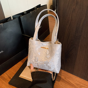 Women's Crossbody Bag <strong>Python</strong> Pattern Fashion New Trendy Small Square Shoulder Bag - Product Image 4