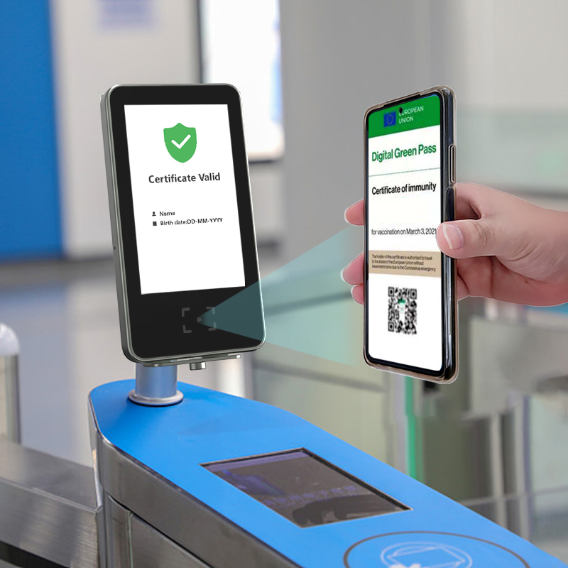 wifi portable wireless European Health Pass System Scanner machine for vaccination Certificate qr code access system
