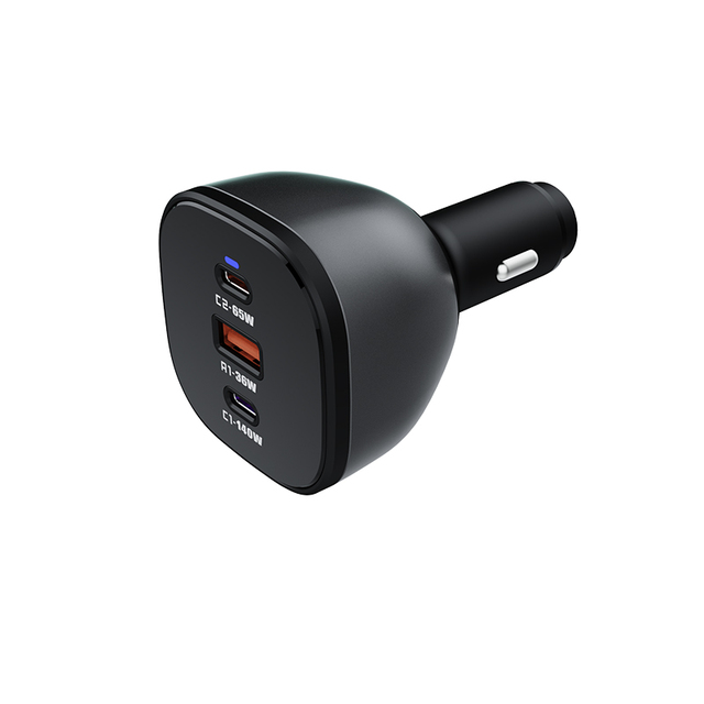 Super Charging 165W Type C Car Charger for Macbook Notebook 3-Port 140W QC3.0 USB 36W PPS 65W USB-C Car Adapter OTP OVP