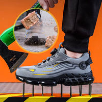 Chaussures de sécurité unisexes pour le travail industriel et la randonnée, respirantes, anti-écrasement, avec embout en acier et tige en KPU, pour les usines et les chantiers
