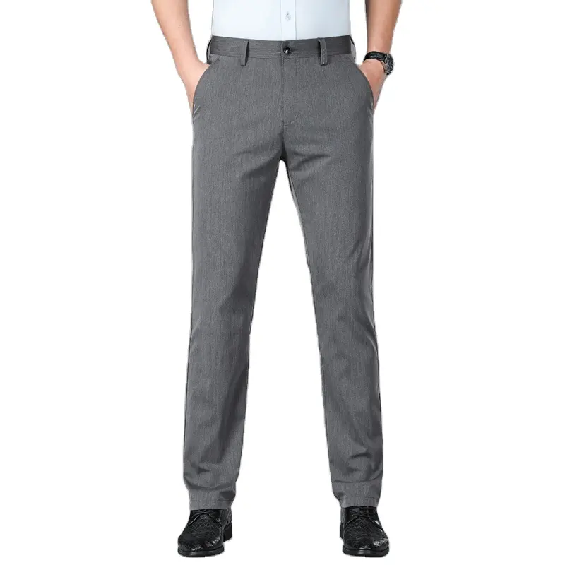 High Quality Fashion Men's Trousers Straight Men's Dress Trousers Office Formal Pants