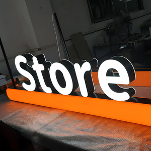 Letrero LED con Letras Iluminadas Frontalmente Personalizado para Exhibición de Logotipo y Publicidad en Tiendas - Product Image 1