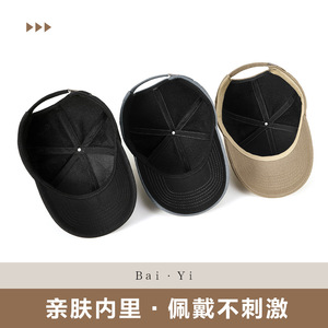 หมวกเบสบอลตาข่ายสีทึบสีดำป้องกันแสงแดดหมวกปั่นจักรยานกลางแจ้งชาย - Product Image 3