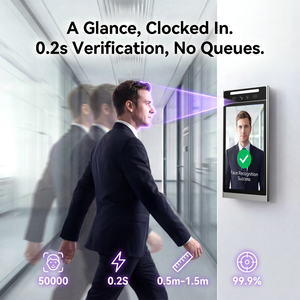 Sistema de Control de Acceso Biométrico Multifuncional Feocey FC5005 con Reconocimiento Facial, Control de Asistencia y Anti-Robo, en PVC - Product Image 4