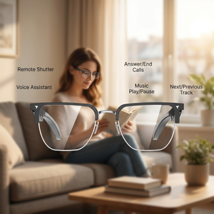 Outdoor Sports Smart Glasses Headset Voice Assistant Blue Light Blocking BT Calling Music AI Powered Consumer Electronic Product - Product Image 1