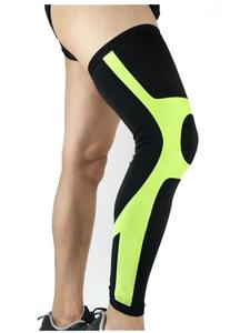 Spor tam boy diz sıkıştırma kolları basketbol dizlik kaymaz şerit ile buzağı ve Shin korumak - Product Image 5