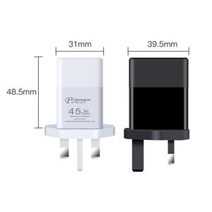 <span class=keywords><strong>Cargador</strong></span> Rápido Gan de 45w con Doble Puerto Tipo C y USB A, PD QC3.0, Enchufe de Pared <span class=keywords><strong>Original</strong></span> del Reino Unido, para Teléfonos Infinix, <span class=keywords><strong>Apple</strong></span> iPhone y Samsung - Product Image 4