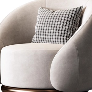 Chaise de salon ronde de luxe moderne de style nordique, pivotante, pour salle à manger et salon – Offre spéciale - Product Image 6