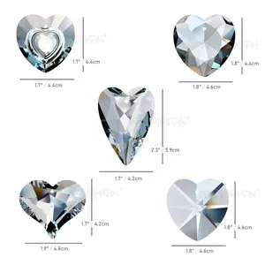 Cristal coração coletor de sol prisma, cristais de pendurar pingente goldenhaitai - Product Image 6