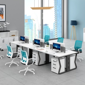 Poste de travail de bureau moderne en Chine pour 2/4/6 personnes avec cloisons de bureau - Product Image 6