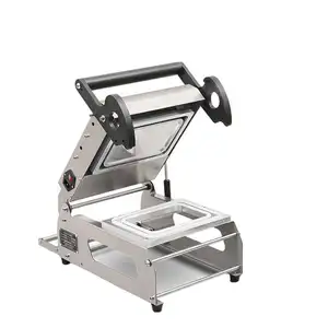 FR160E-2 Manual Tray Food Square Box Small Kitchen Sealing Machine Fast Food Take Away Box Sealing Machine