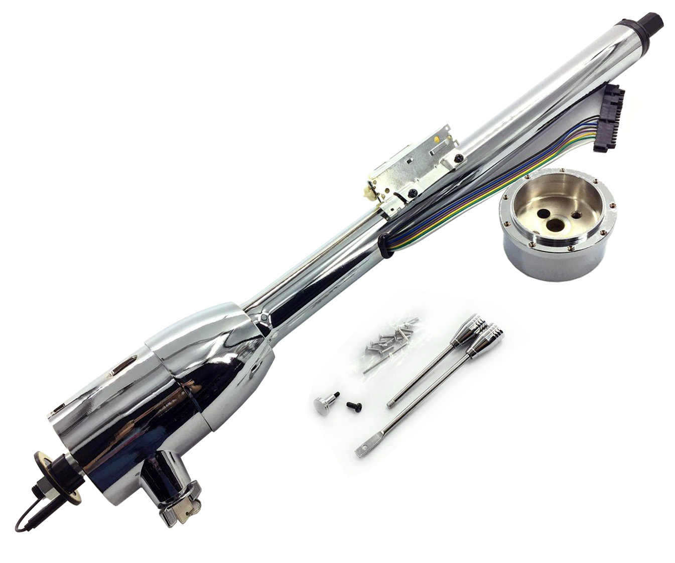 AKWH Chrome 30 Tilt Steering Column Manual Floor Shift