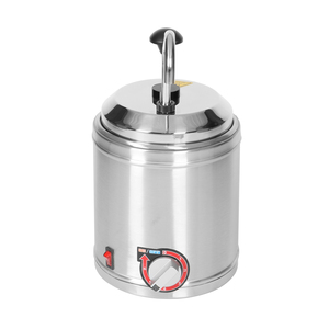 2.5L / 4L Nacho Cheese Dispenser Round Style with Plastic or Stainless Steel Pump for Hot Cheese Sauce - Product Image 2