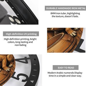 Orologio Circolare in Ferro da 25cm con Design di Mappa Urbana Tagliata al Laser - Product Image 4