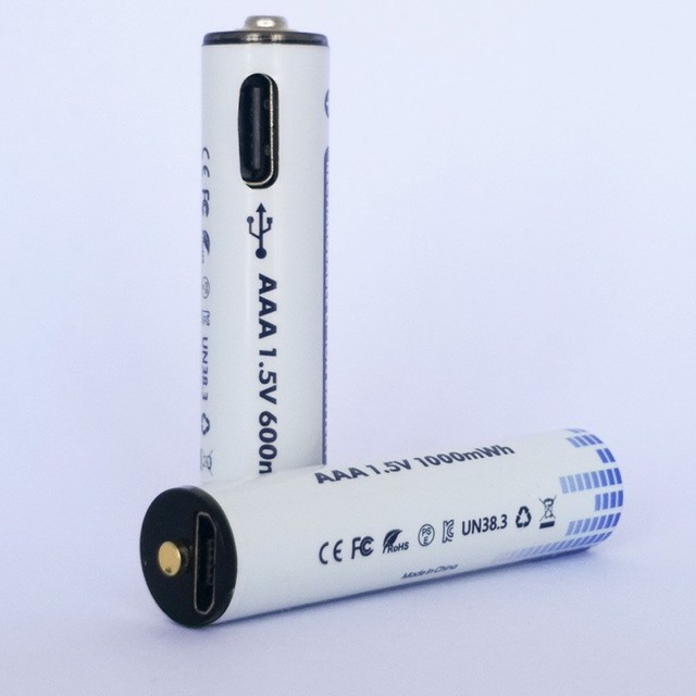 USB Rechargeable AAA Lithium Battery 1.5V-Fast Charging Eco-Friendly for Toys Remote Control Home Appliances & Electricity Meter