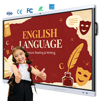 Tableau blanc intelligent 65 75 86 pouces 4K UHD, écran interactif avec caméra 48MP pour l'enseignement au bureau, tableau intelligent pour la salle de classe