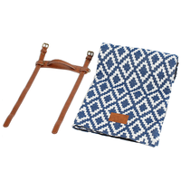 Manta de pícnic plegable portátil impermeable grande impresa personalizada al por mayor con correa de cuero para actividades al aire libre Camping