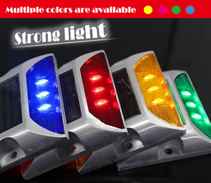 Bên đường delineator nhôm nhúng đường Stud nhấp nháy ánh sáng LED năng lượng mặt trời phản chiếu Studs Road Markers - Product Image 2