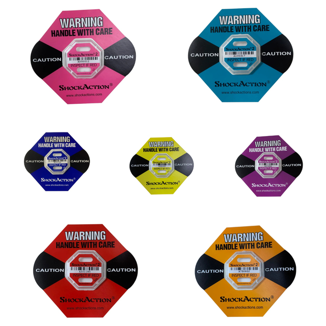 ShockAction2 Impact Shock Indicator Impact Label Damage Sensor Label 5G to 75G Sensitive G Force Shockwatcher
