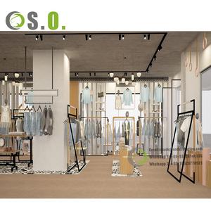 Boutique Kids Clothing Shop Fitting Store <b>Fixtures</b> Metal Display Rack Stand for Retail <b>Apparel</b> Store With Shelves - Product Image 3