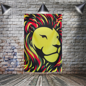 Drapeau de décoration murale <span class=keywords><strong>WORLD</strong></span> a REGGAE Lion Banner Jamaica Rasta Music Rock Band, 4 œillets aux coins, 3x5 pieds - Product Image 5